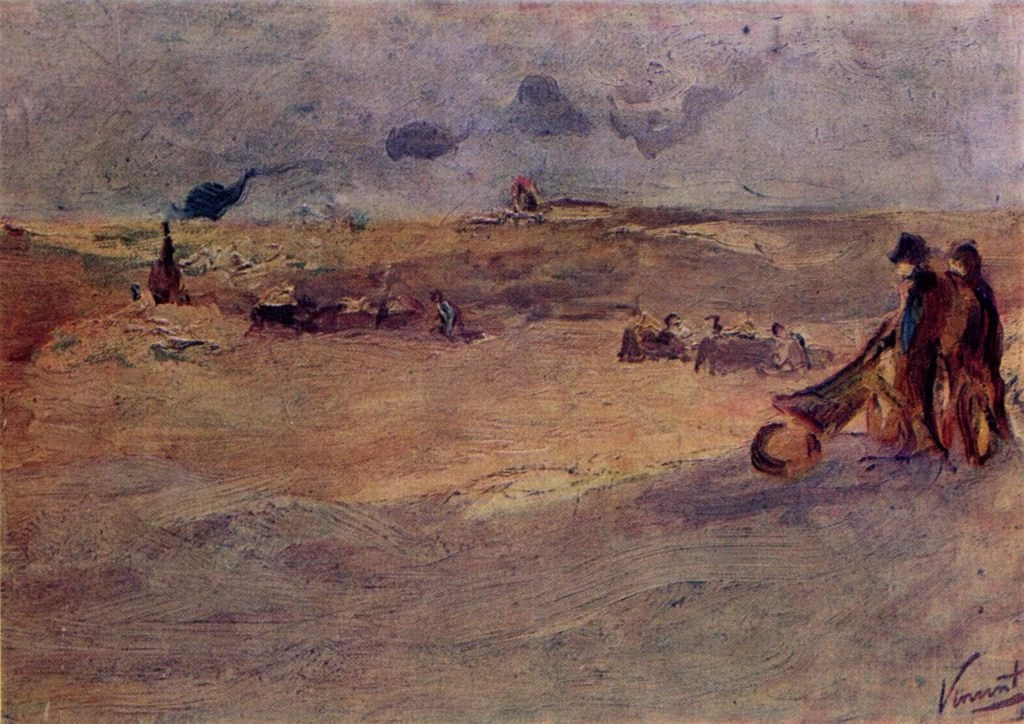  202-Vincent van Gogh-Paesaggio con dune e figure, 1882 